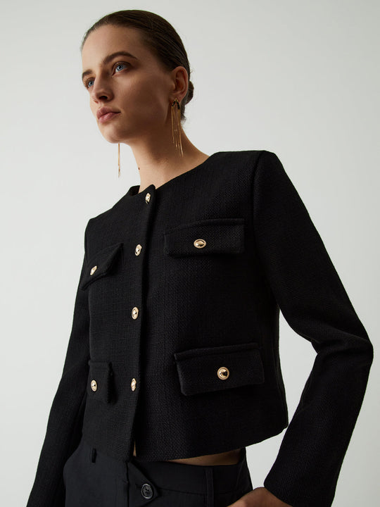 EB | Button Tweed Jacke