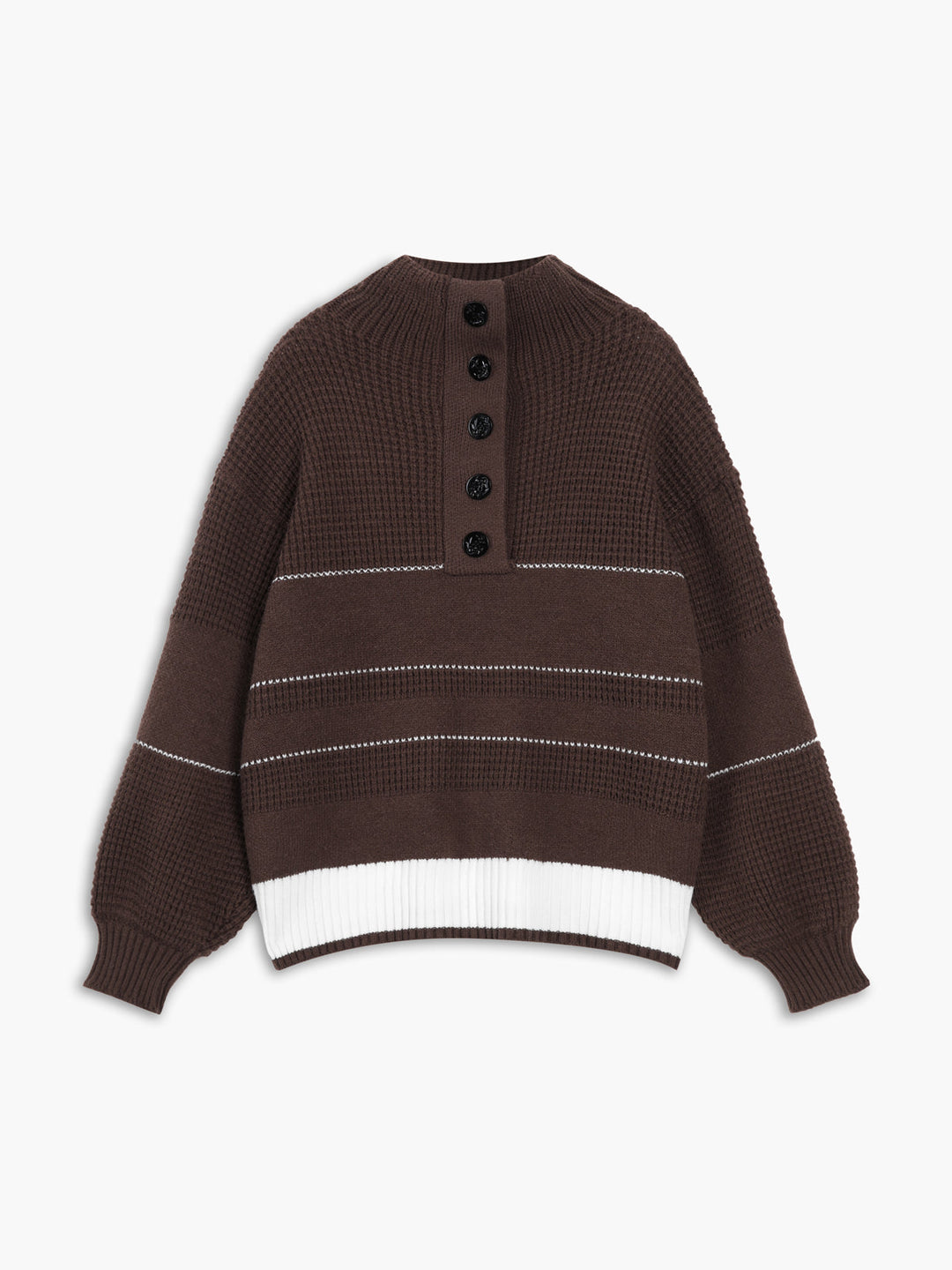 EB | Gestickter Pullover mit Knöpfen Baumwolle Klassisch und Komfortabel