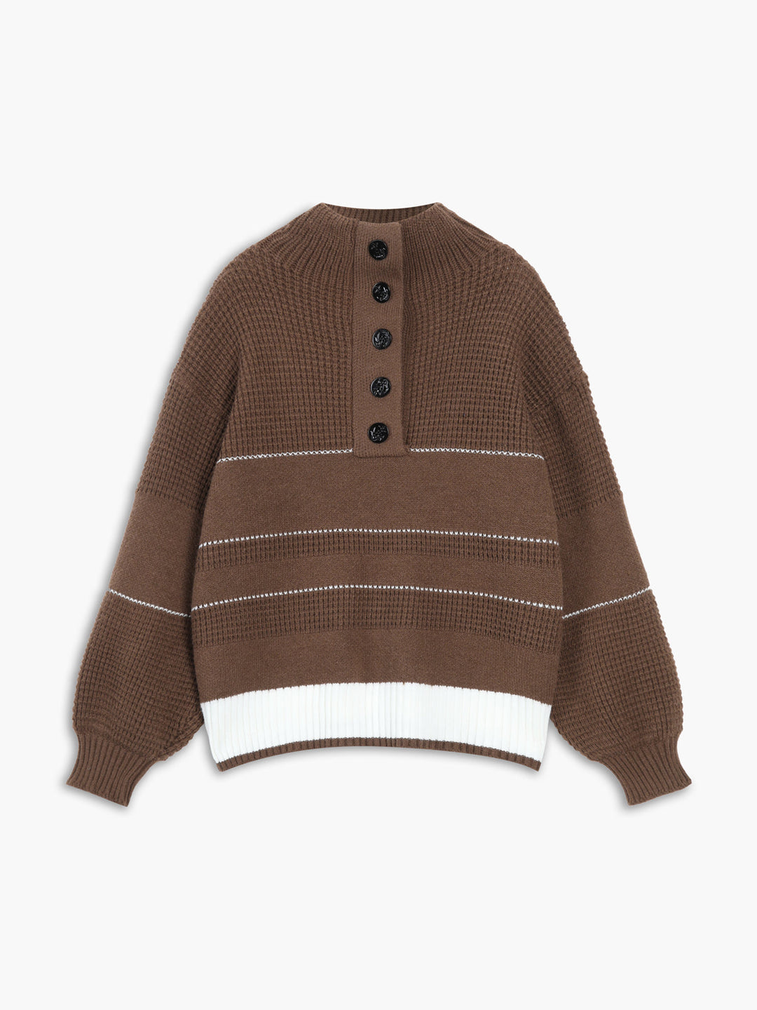 EB | Gestickter Pullover mit Knöpfen Baumwolle Klassisch und Komfortabel