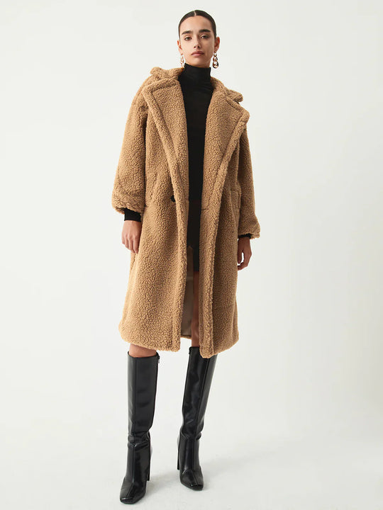EB | Doppelte Taschen Flurry Longline Fleecejacke