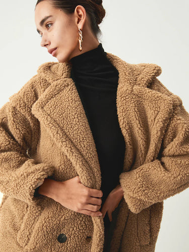 EB | Doppelte Taschen Flurry Longline Fleecejacke