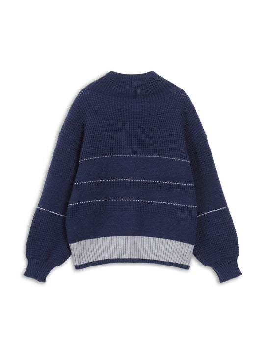 EB | Gestickter Pullover mit Knöpfen Baumwolle Klassisch und Komfortabel