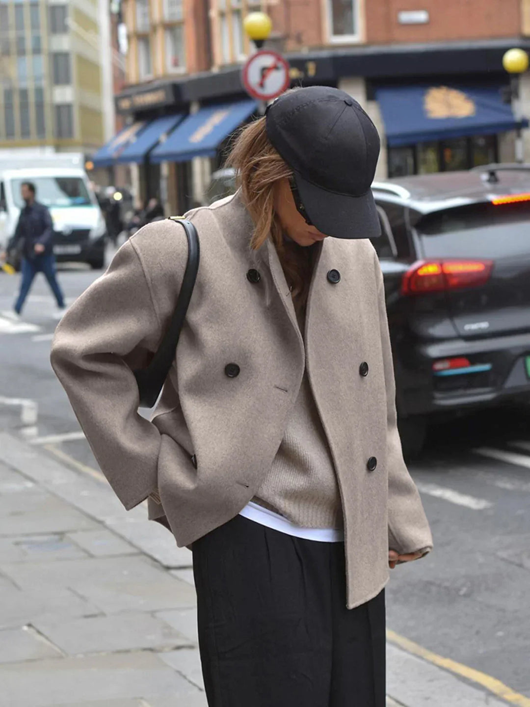 EB | Stil Oversized Button-Down Jacke