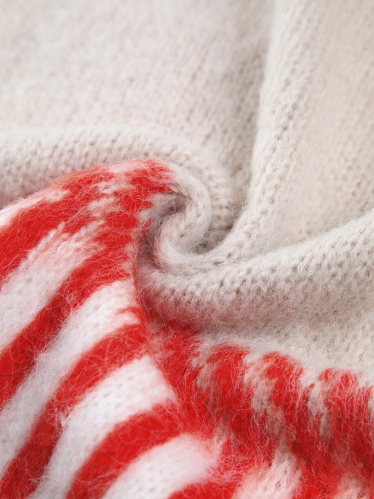 EB | Cardigan mit Grafischem Muster Mohairmischung Einzigartig und Stilvoll