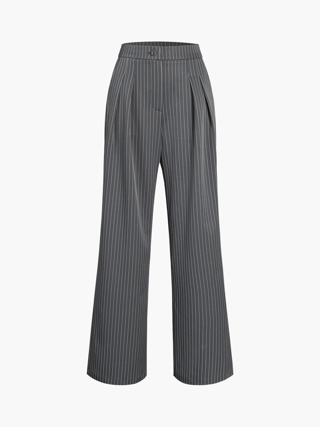 EB | Elegante Nadelstreifen-Faltenhose mit Weitem Bein