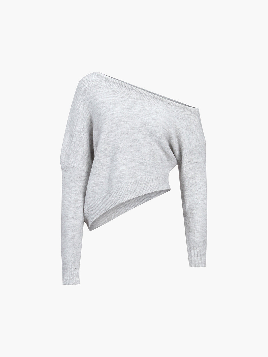EB | Off-shoulder Strickpullover Weiche Wollmischung Zertifizierte Eleganz