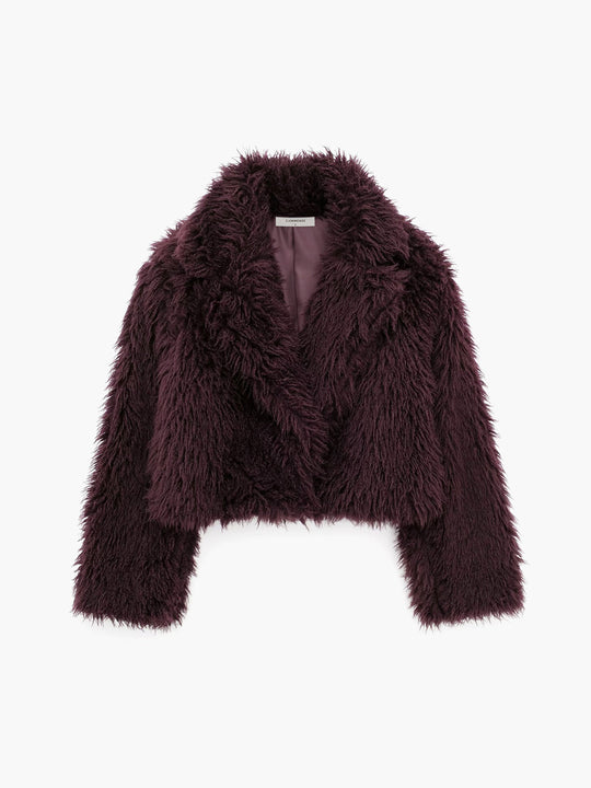 EB | Flauschige Imitation Pelz Kurze Jacke