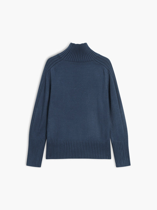 EB | Pullover - Damen Herbst Hoher Hals Strickpullover