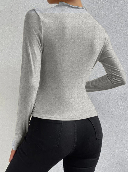 EB | Elegantes Ruching Langarmshirt
