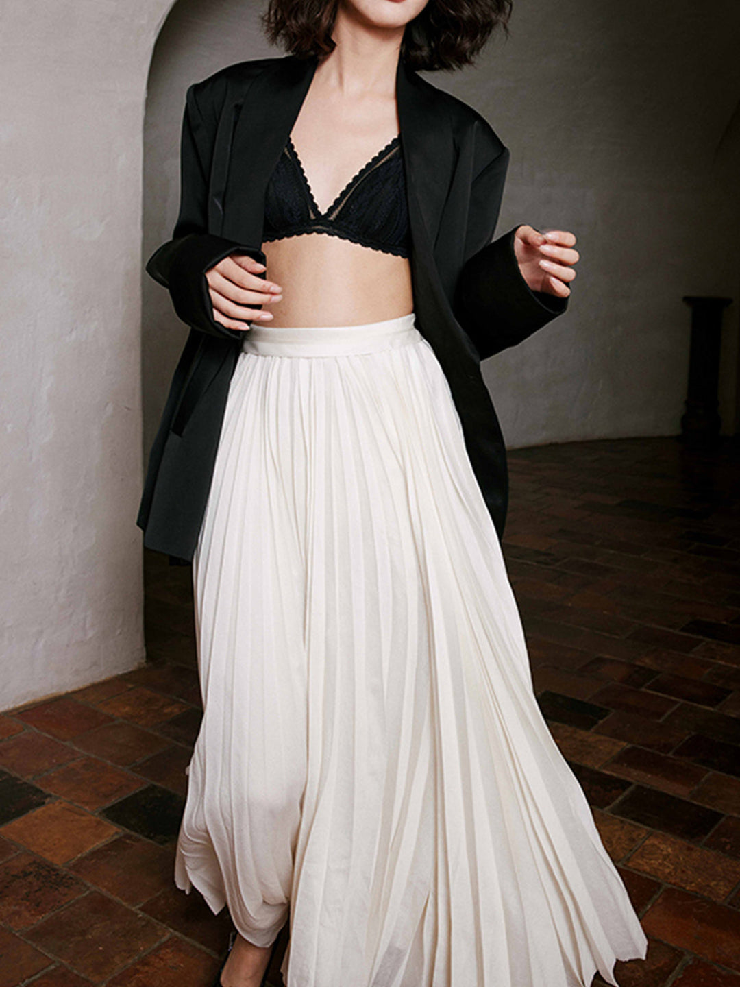 EB | Eleganter Faltenrock Maxi