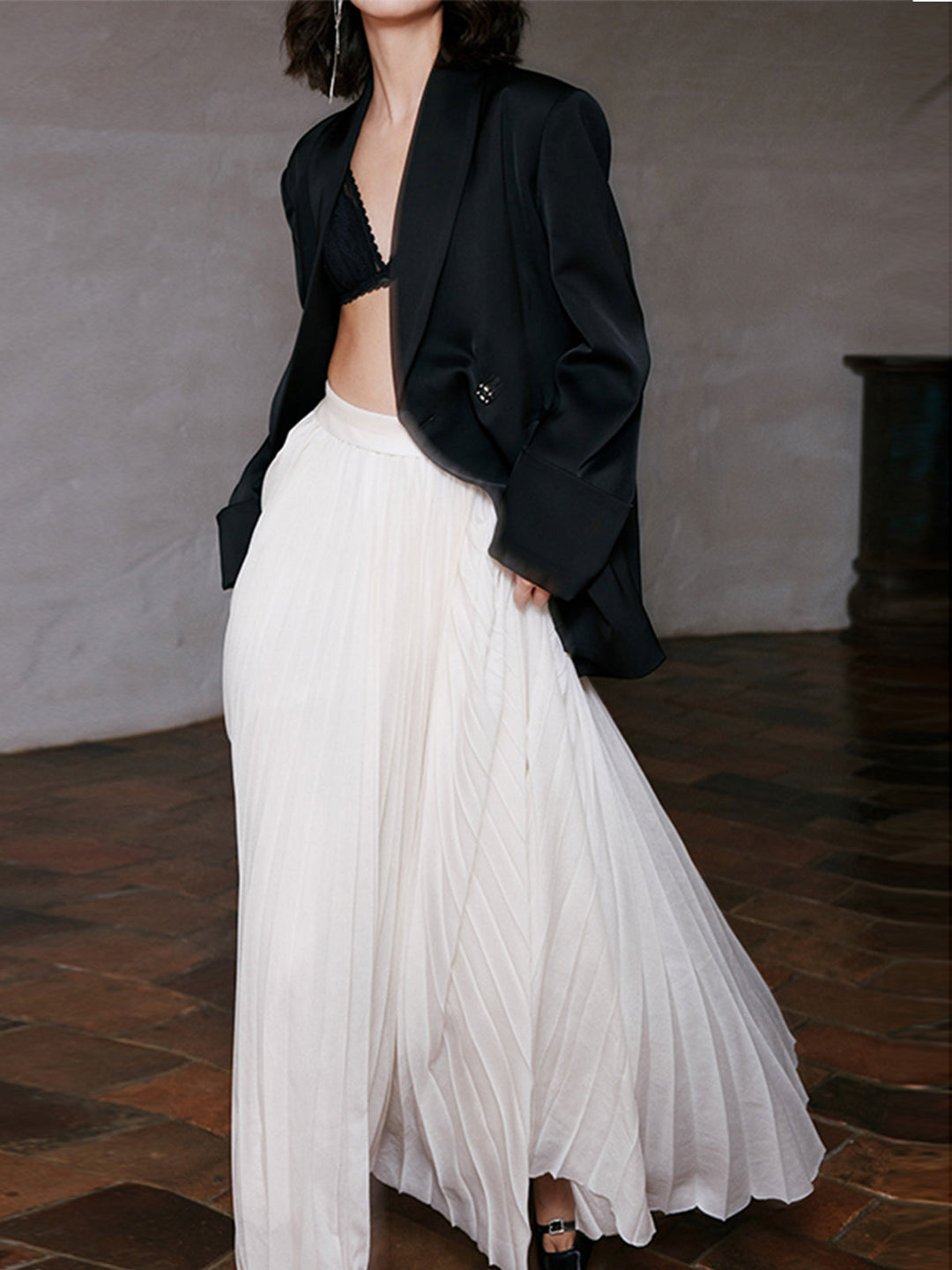 EB | Eleganter Faltenrock Maxi