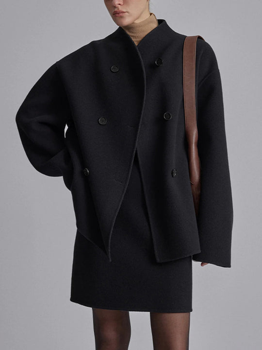 EB | Stilvolle und Bequeme Oversized Damenjacke mit Knopfverschluss