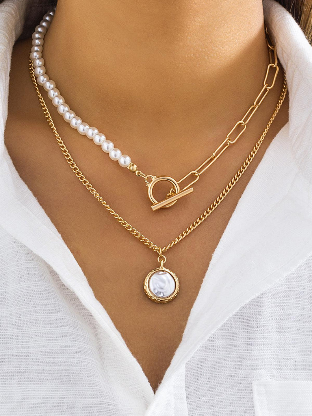 EB | Faux Perlen Schmuck Halskette