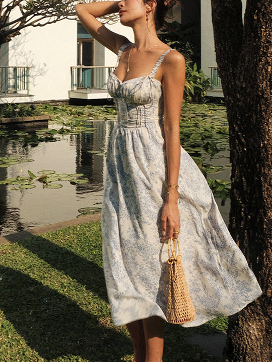 EB | Garten Elegantes Midi Kleid mit Blumenmuster