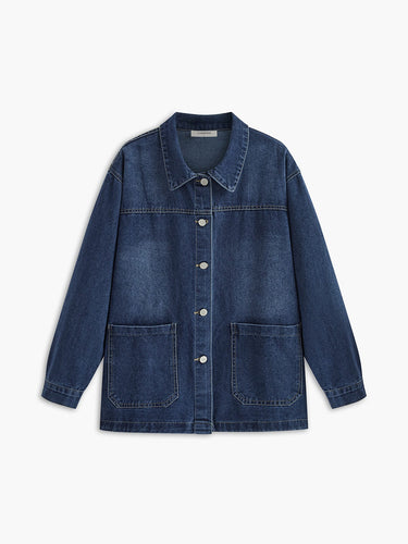 EB | Übergröße Denim Jacke Lässig und Vielseitig
