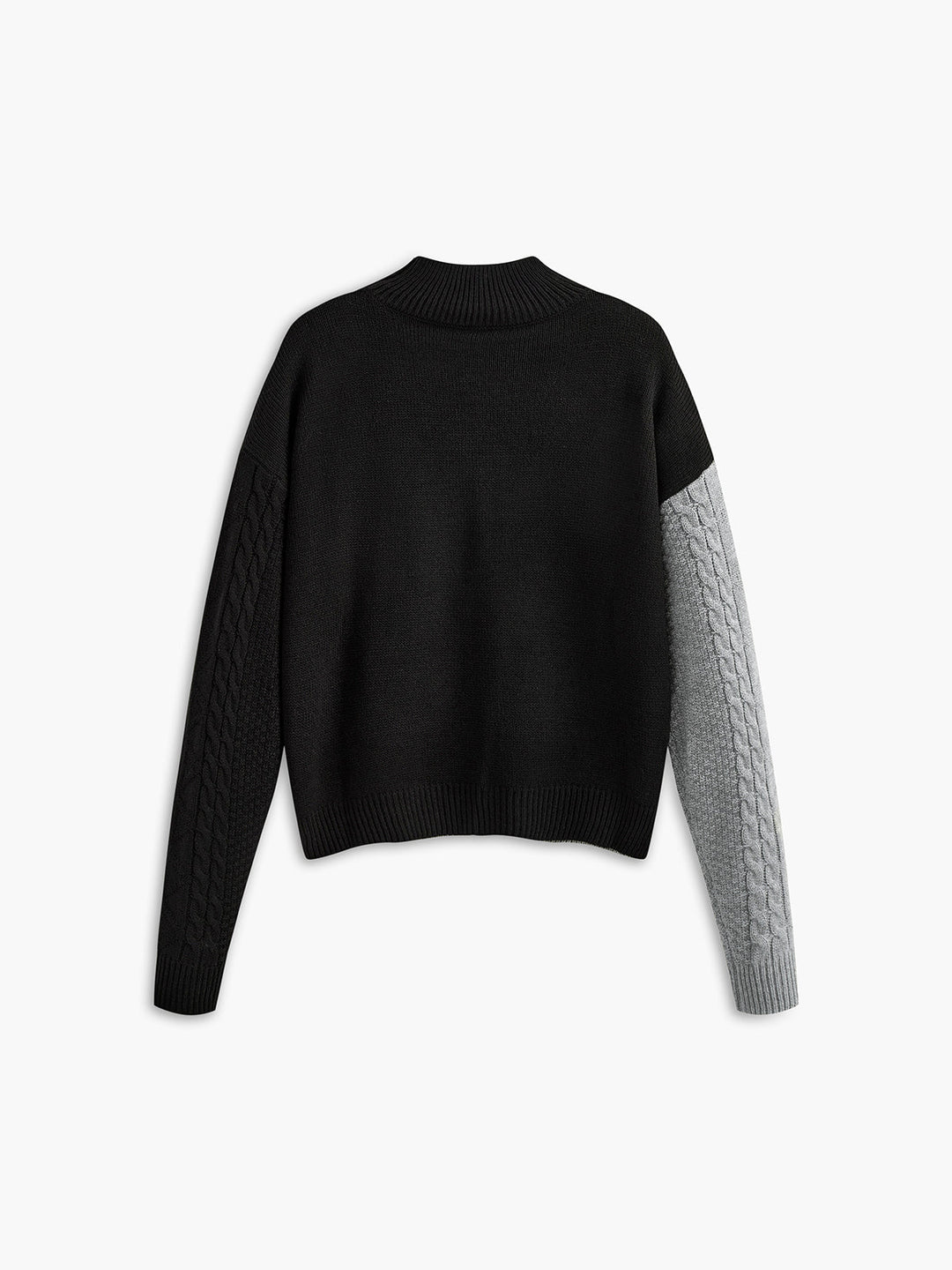 EB | Strickpullover mit Asymmetrischem Design Rollkragen Modern und Einzigartig