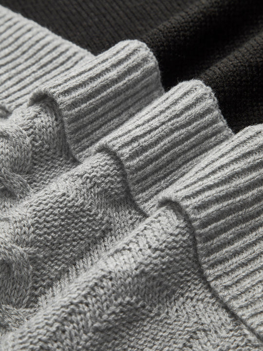 EB | Strickpullover mit Asymmetrischem Design Rollkragen Modern und Einzigartig