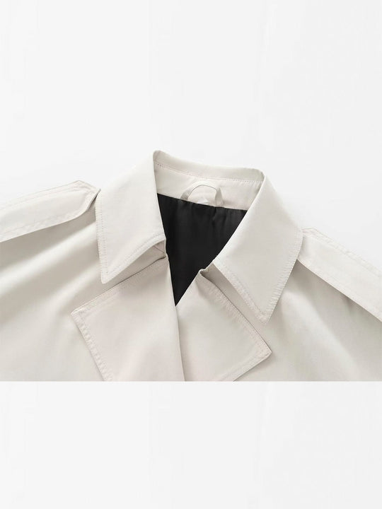 EB | Kurzer Trenchcoat mit Doppelreiher Elegant & Zeitlos