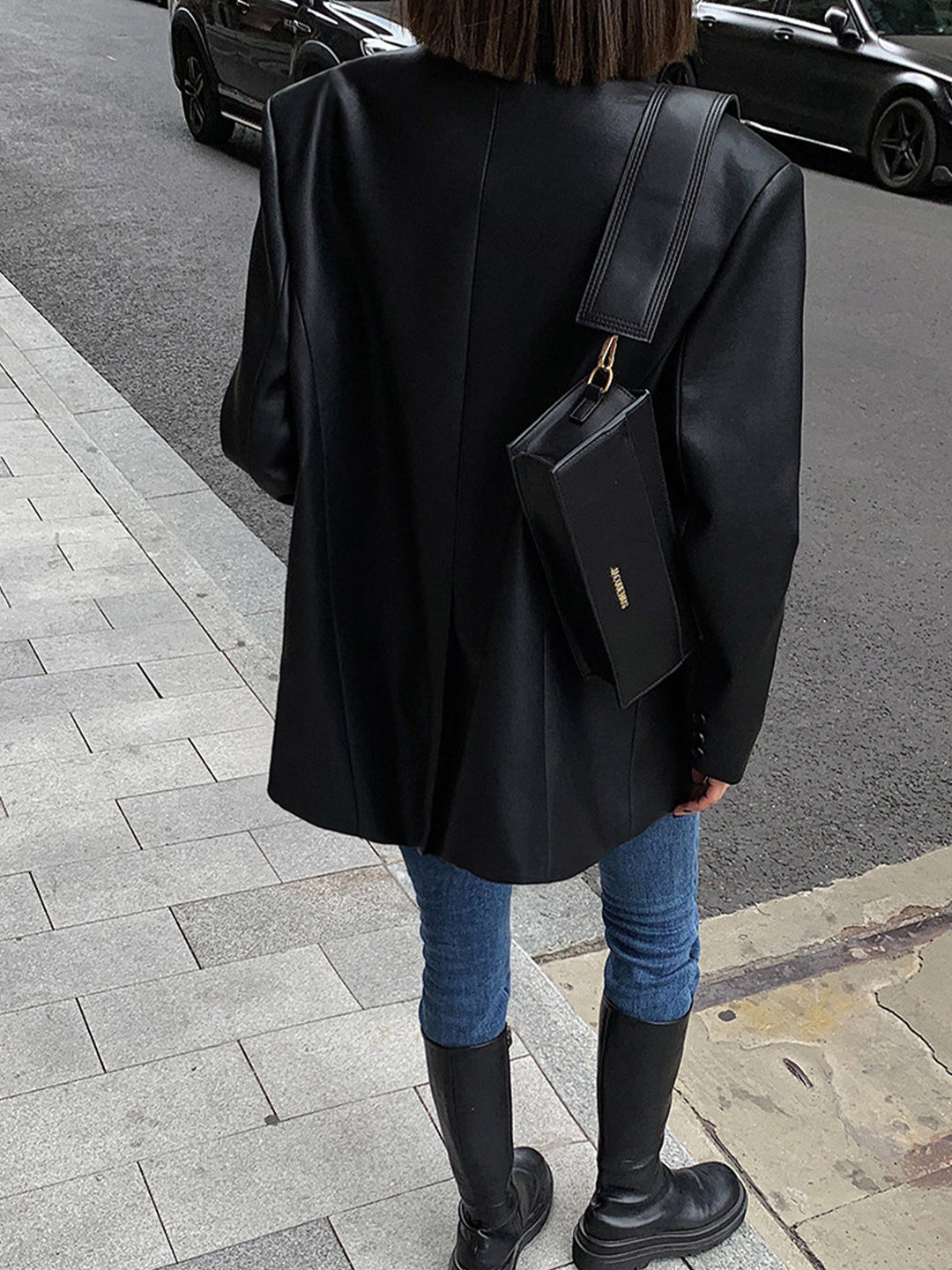 EB | Lederlook Blazer für Damen