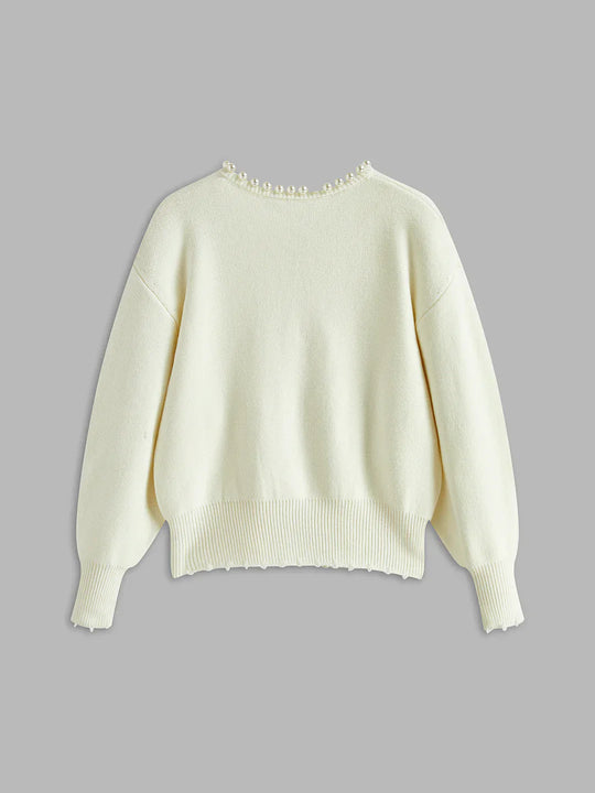 EB | Strickjacke für Damen, elegant & mit Perlen