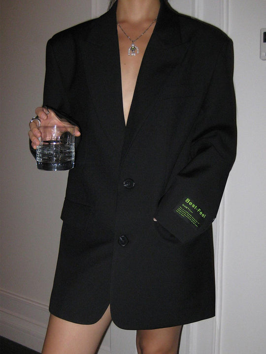EB | Stilvoller Damen Blazer Kleid mit Langen Ärmeln
