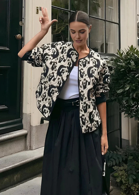 EB | Französische Stil bedruckte Baumwolljacke
