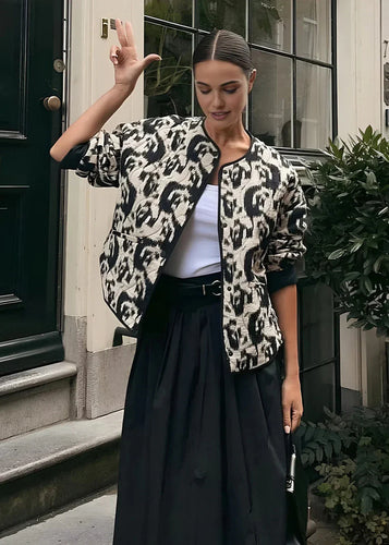 EB | Französische Stil bedruckte Baumwolljacke