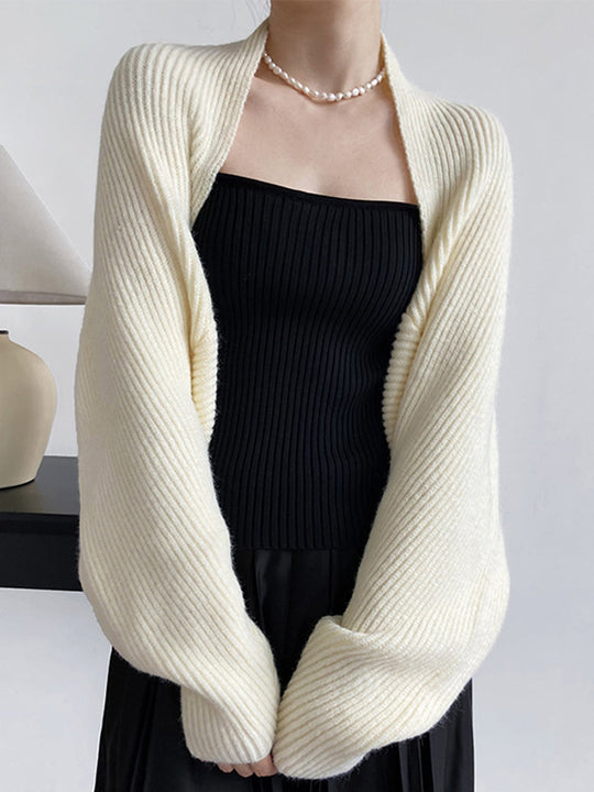 EB | Strick Bolero mit Langen Ärmeln Weich und Modern Perfekt für Layering