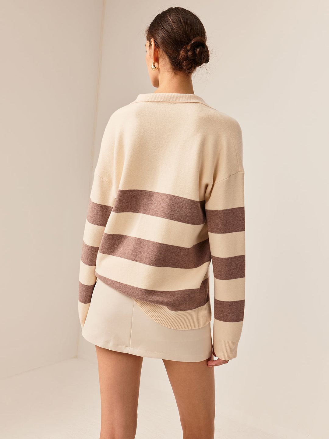 EB | Strickpullover Gestreiftes Design Lässige Passform