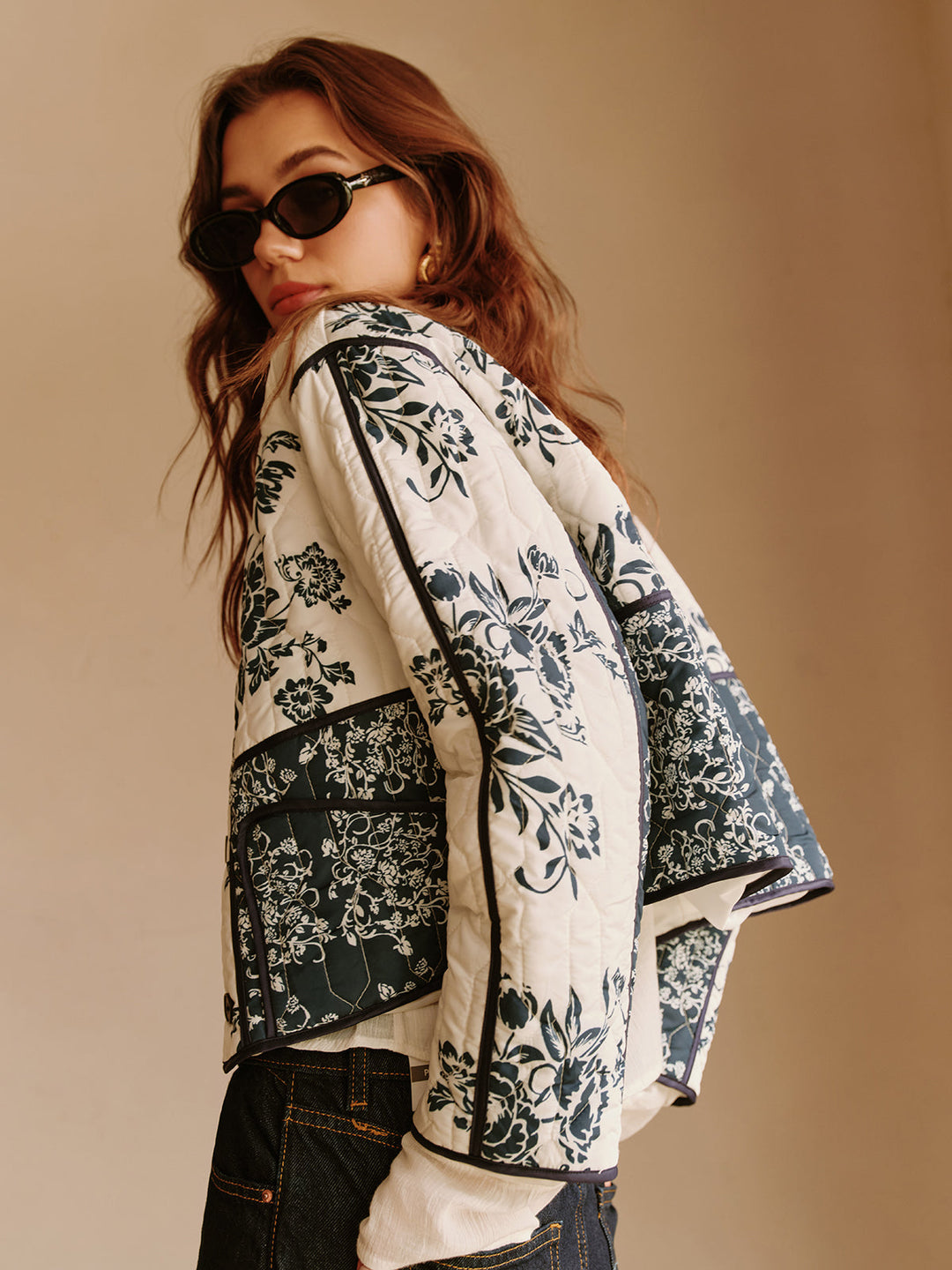 EB | Bedruckte Piping Gemütliche Jacke
