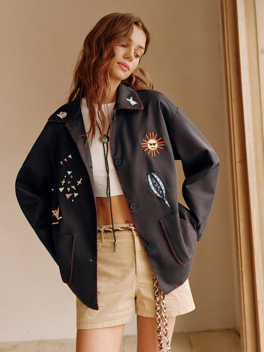 EB | Bestickte Reversjacke
