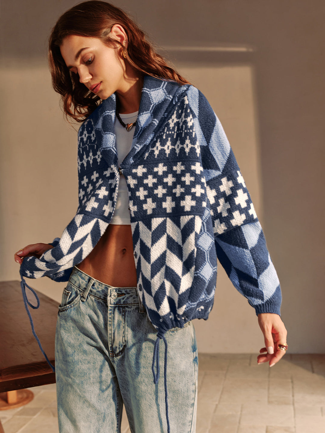 EB | Couture Boheme Gedruckte Piping Cozy Jacke Reguläre Passform Essential