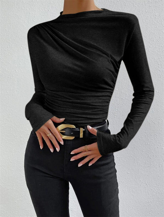 EB | Elegantes Ruching Langarmshirt
