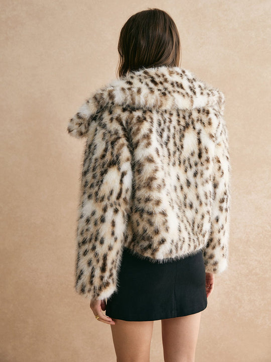 EB | Kunstfelljacke mit Leopardenmuster Ein Echter Hingucker