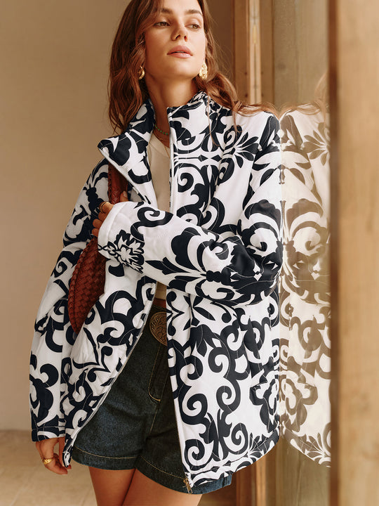 EB | Couture Bomberjacke mit Taschen und Regulärer Passform
