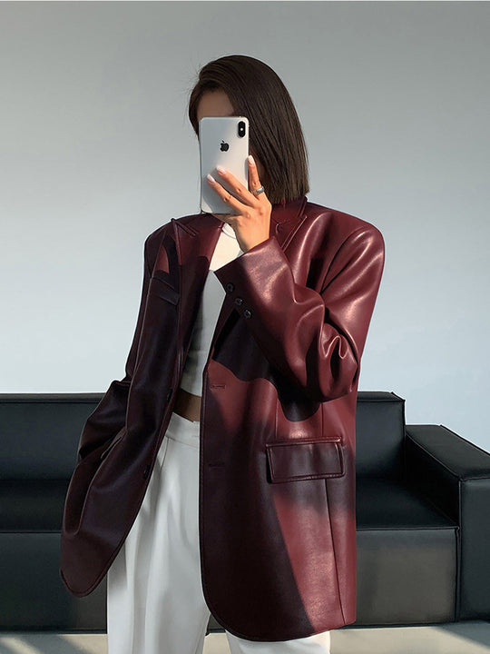 EB | Lederlook Blazer für Damen