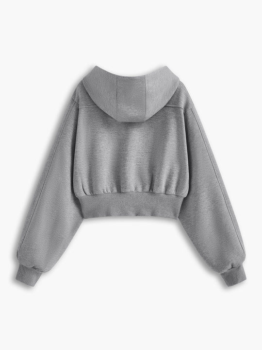 EB | Langarm Zip Crop Hoodie