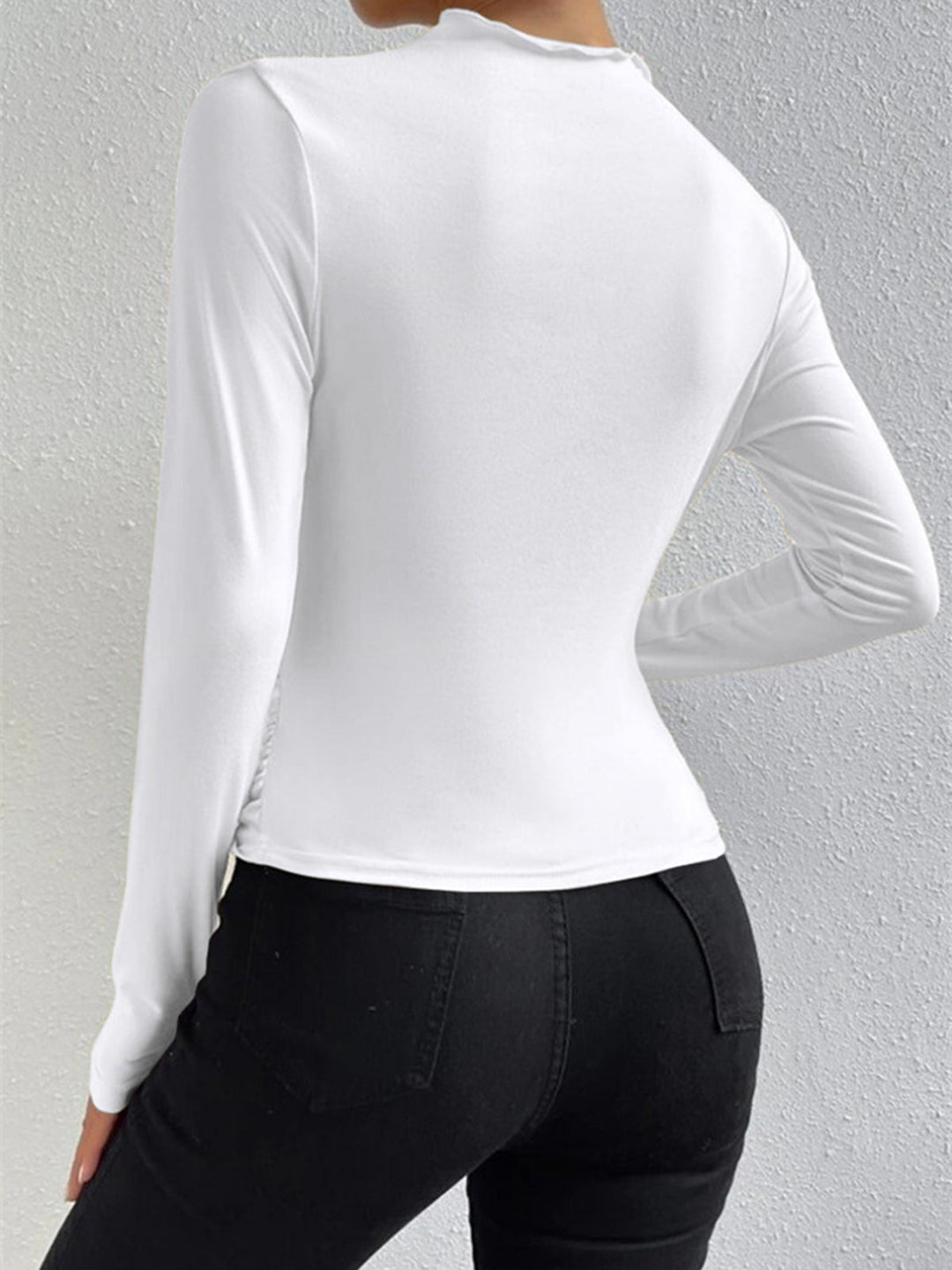EB | Elegantes Ruching Langarmshirt