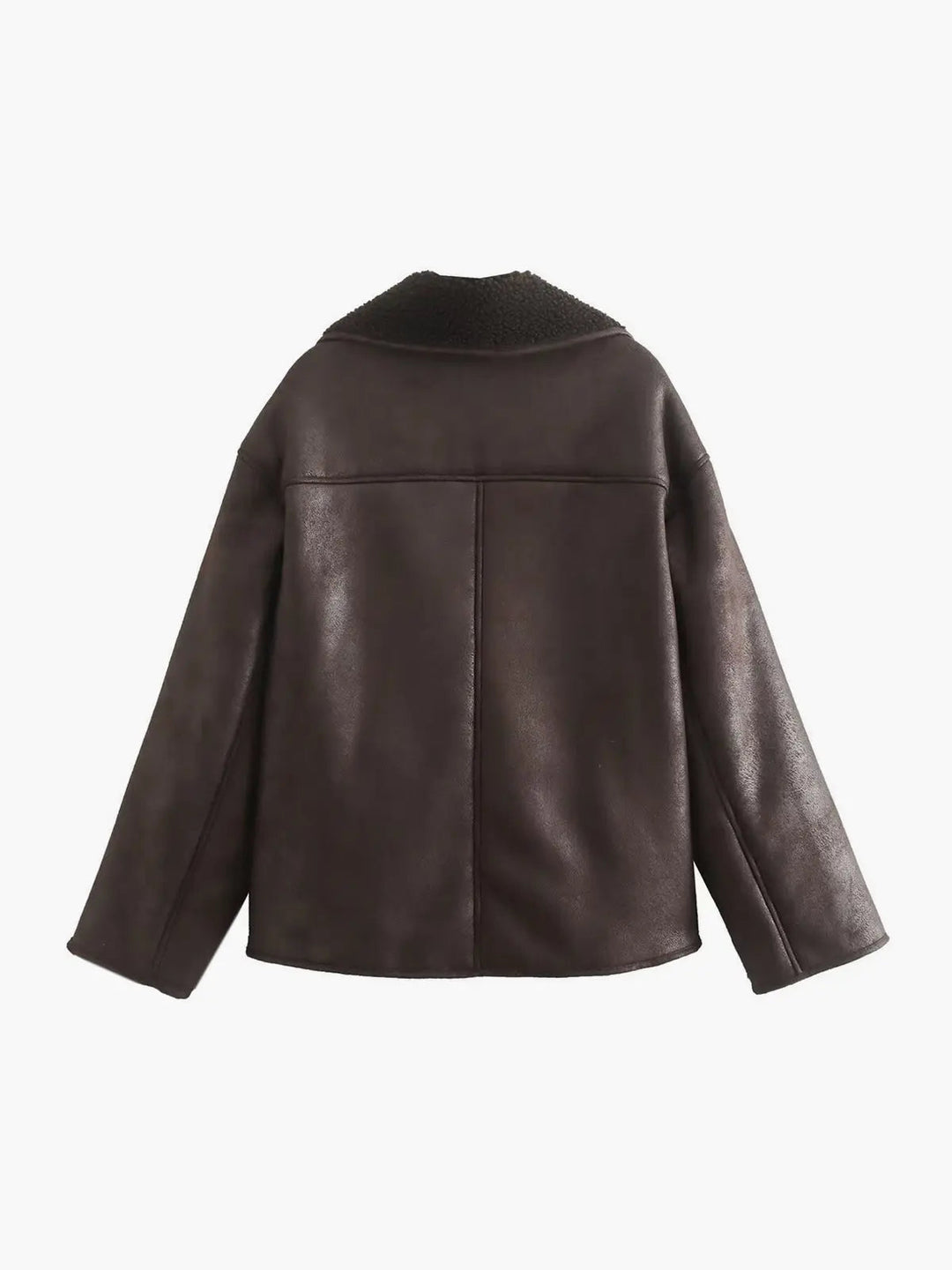 EB | Revers Kunstleder Warme Jacke