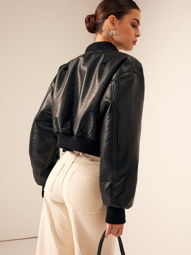 EB | Taschen PU Leder Kurze Jacke