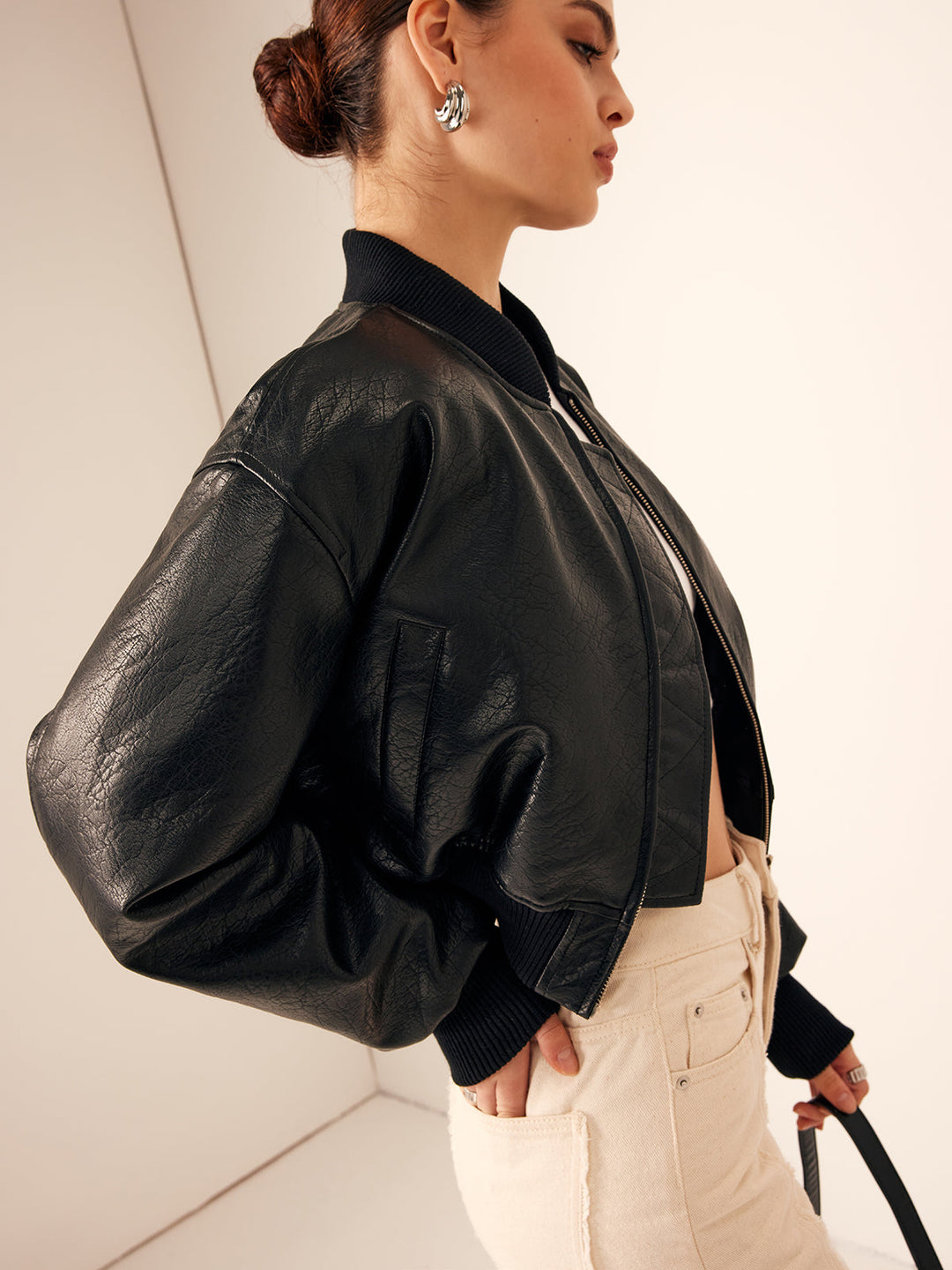 EB | Taschen PU Leder Kurze Jacke