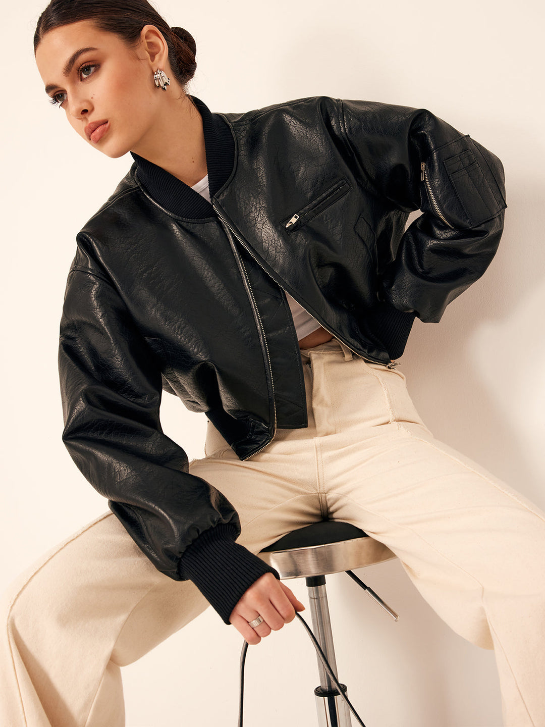 EB | Taschen PU Leder Kurze Jacke
