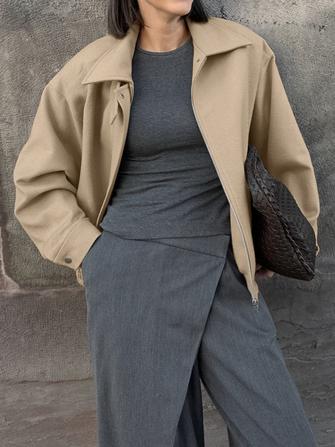 EB | Schlichte Zip Polo Jacke