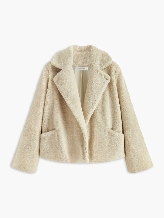 EB | Bequemer Damen Teddy Mantel