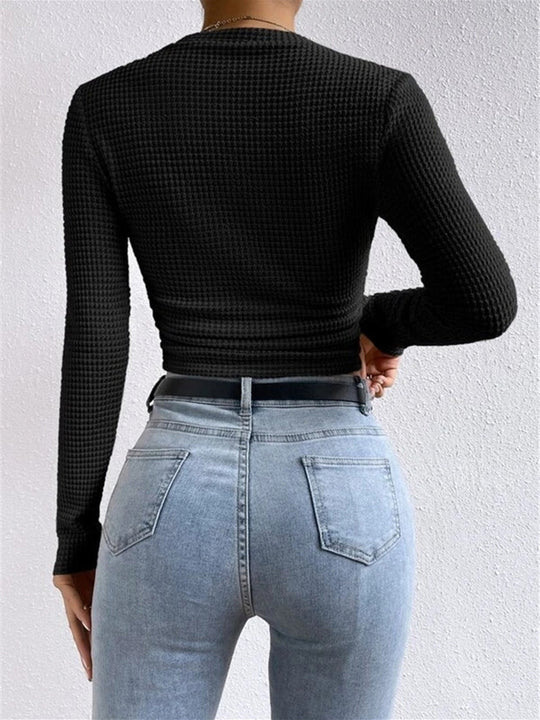 EB | Slim-Pullover im Waffelmuster