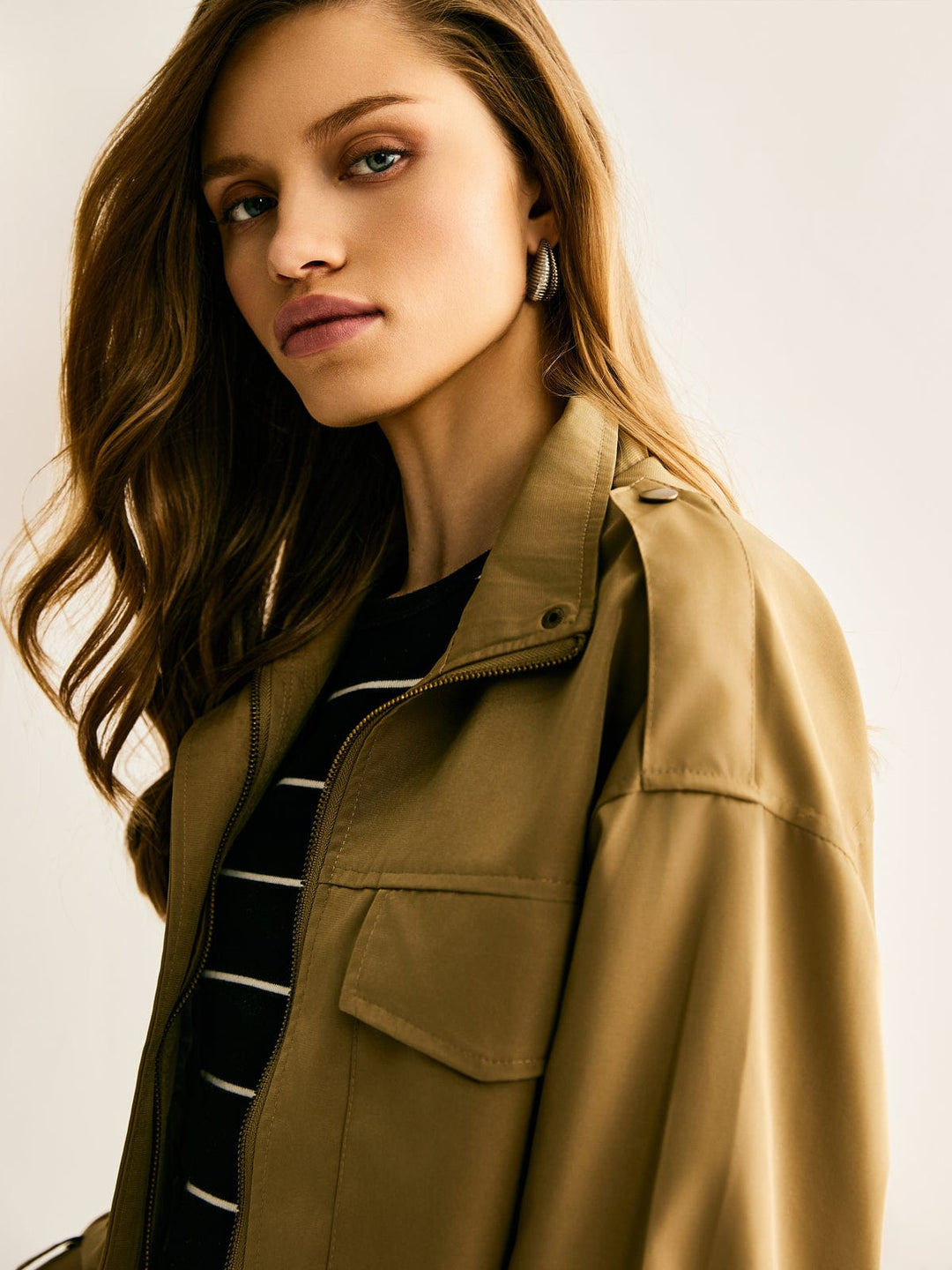 EB | Cropped Utility Jacke Lässig, Modern & Vielseitig