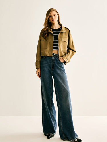 EB | Cropped Utility Jacke Lässig, Modern & Vielseitig