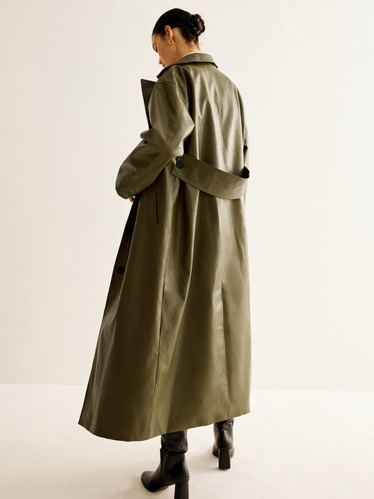 EB | Kunstleder Lange Jacke