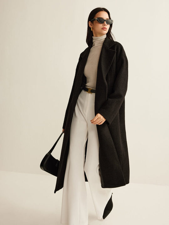 EB | Schwarzer Klassischer Trenchcoat