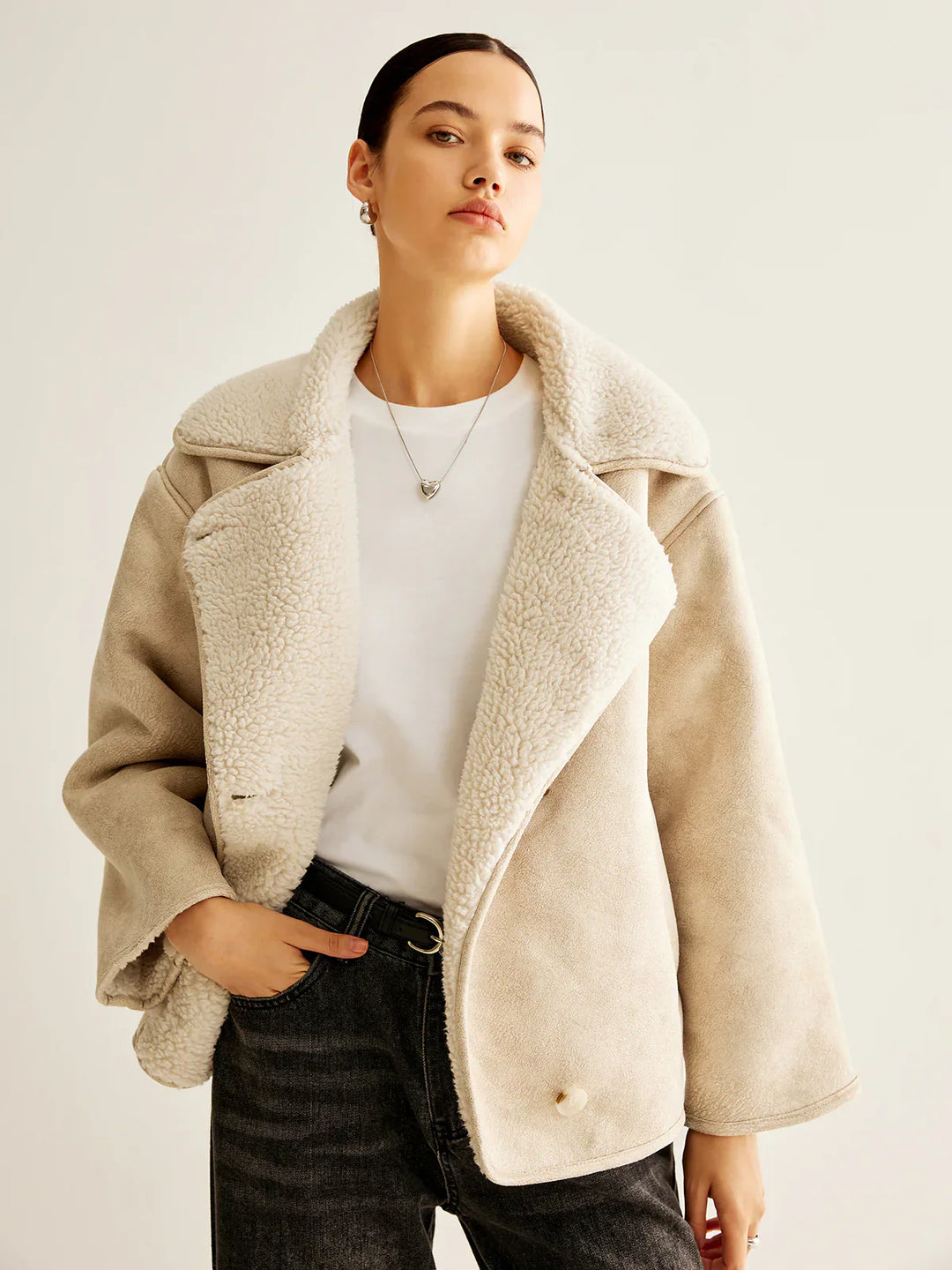 EB | Blend Button Fleecejacke